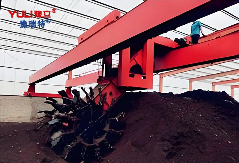 15 meter span wheel type stacker