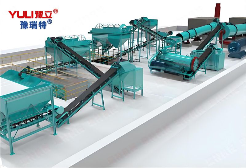 10W ton pellet organic fertilizer production line